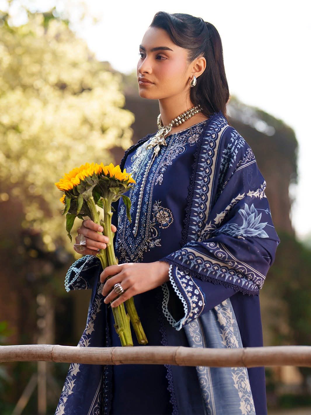 Fiona Mahnur Unstitched Embroidered Lawn 06