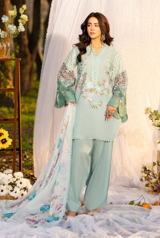 Haya Luxury Lawn | Seafoam