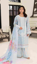 Ferisha Luxury Lawn | Dusty Blue