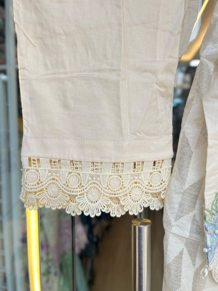 Moonflower – Embroidered Lawn Suit with Mehsuri Cotton Dupatta