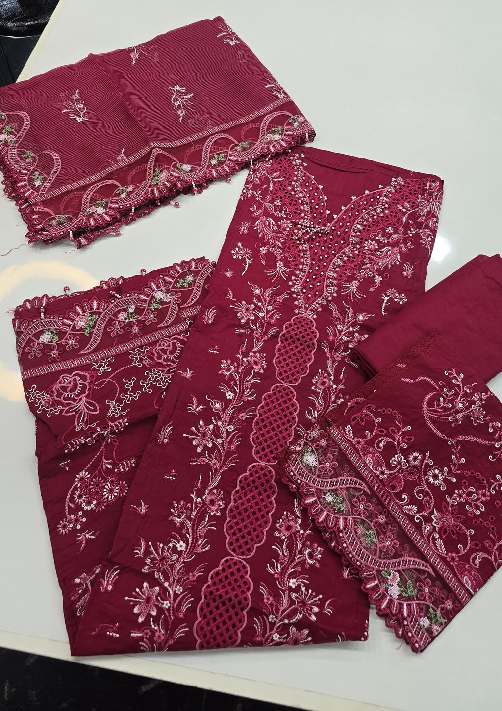 Qalamkar Suqoon Semi-Stitched Luxury Lawn 003