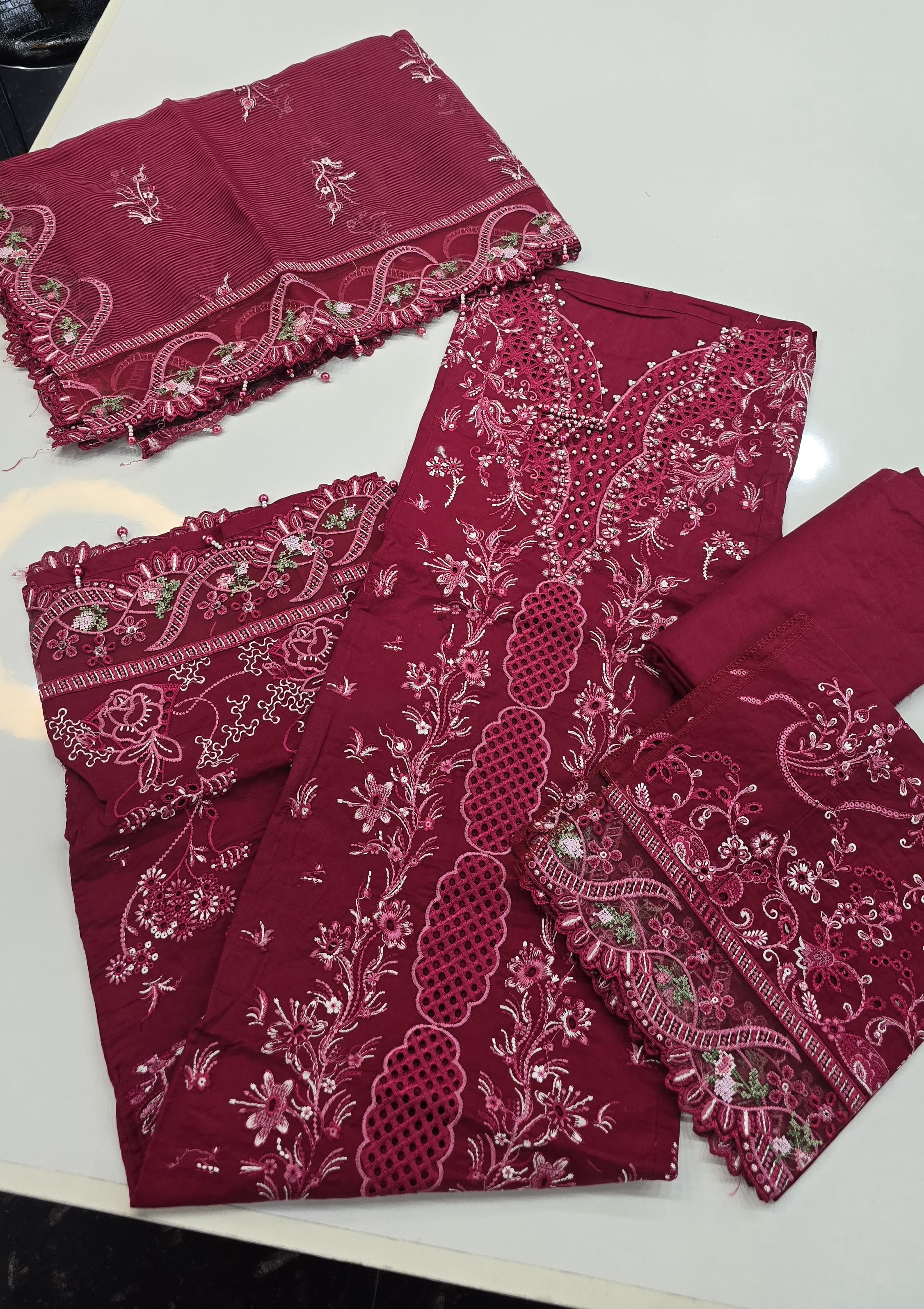 Qalamkar Suqoon Semi-Stitched Luxury Lawn 003