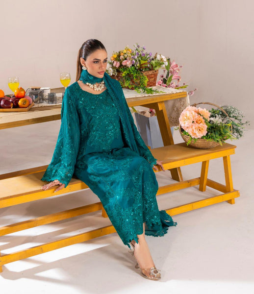 Embroidered Chiffon Design - 07