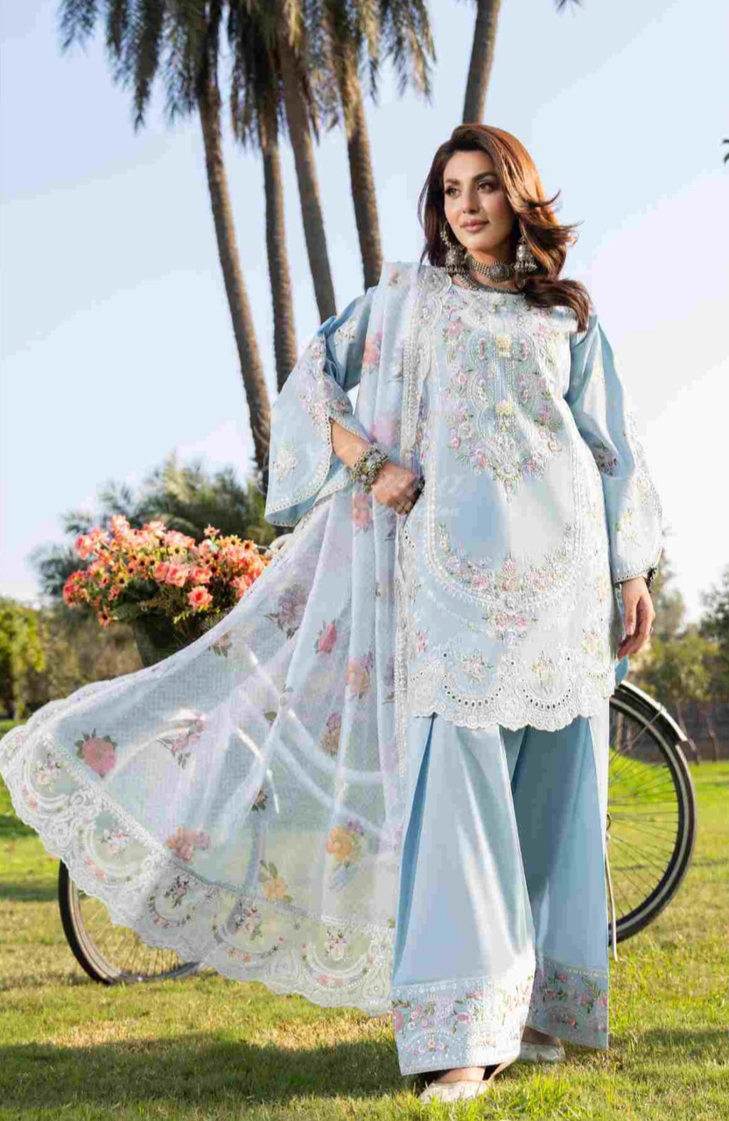Chaand Raat Luxury Lawn | Sky Lark