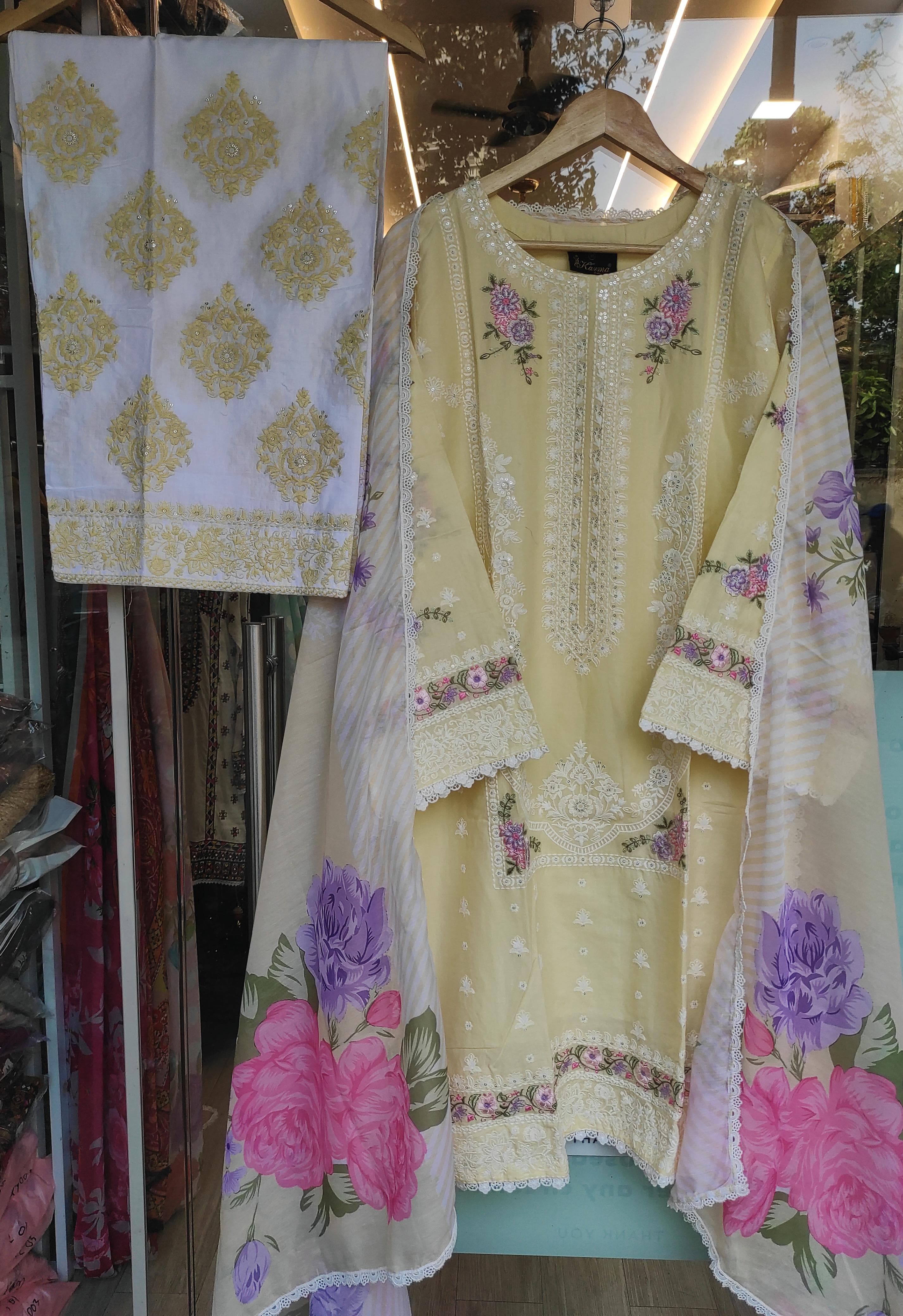 Ferisha Luxury Lawn | Butter Yellow