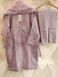 Organza party wear | Lilac