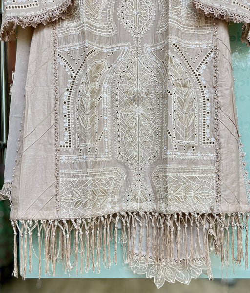 Champagne Pearl – Luxury Embroidered Pakistani Lawn Suit
