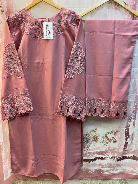 Georgette Embroidered (Pink)