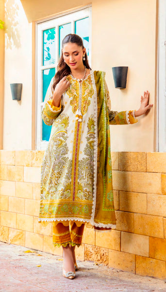 GUL ADHAR STITCHED LAWN | GA006