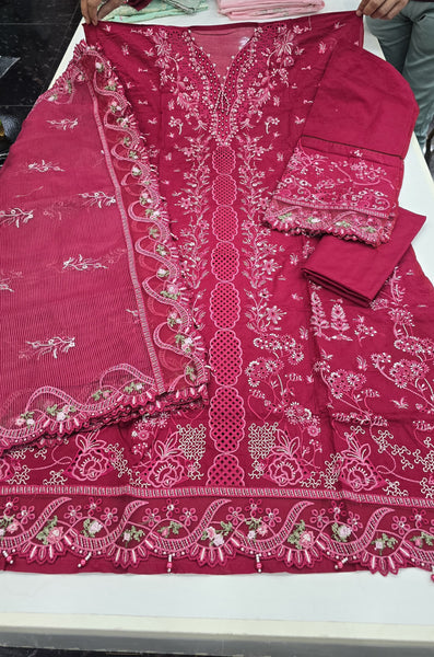 Qalamkar Suqoon Semi-Stitched Luxury Lawn 003