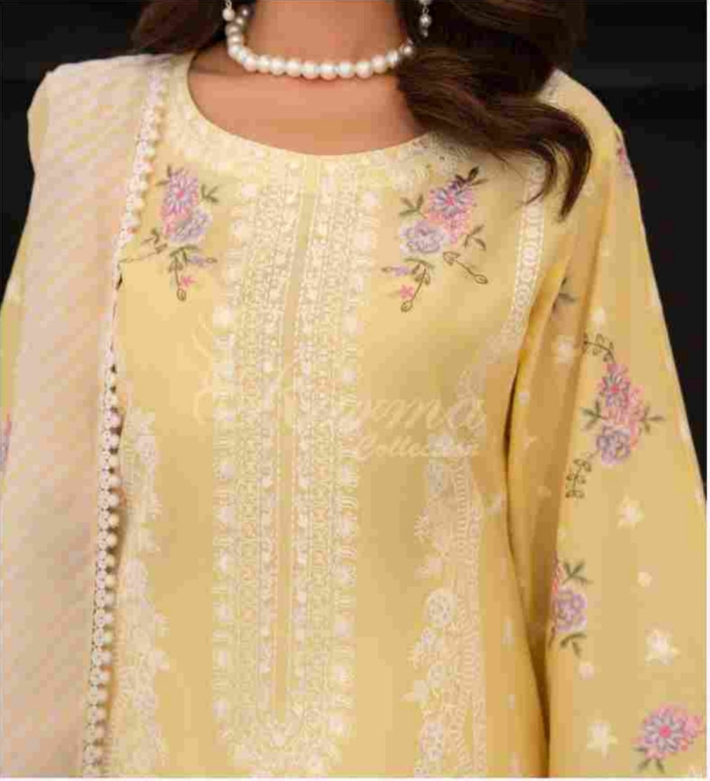 Ferisha Luxury Lawn | Butter Yellow