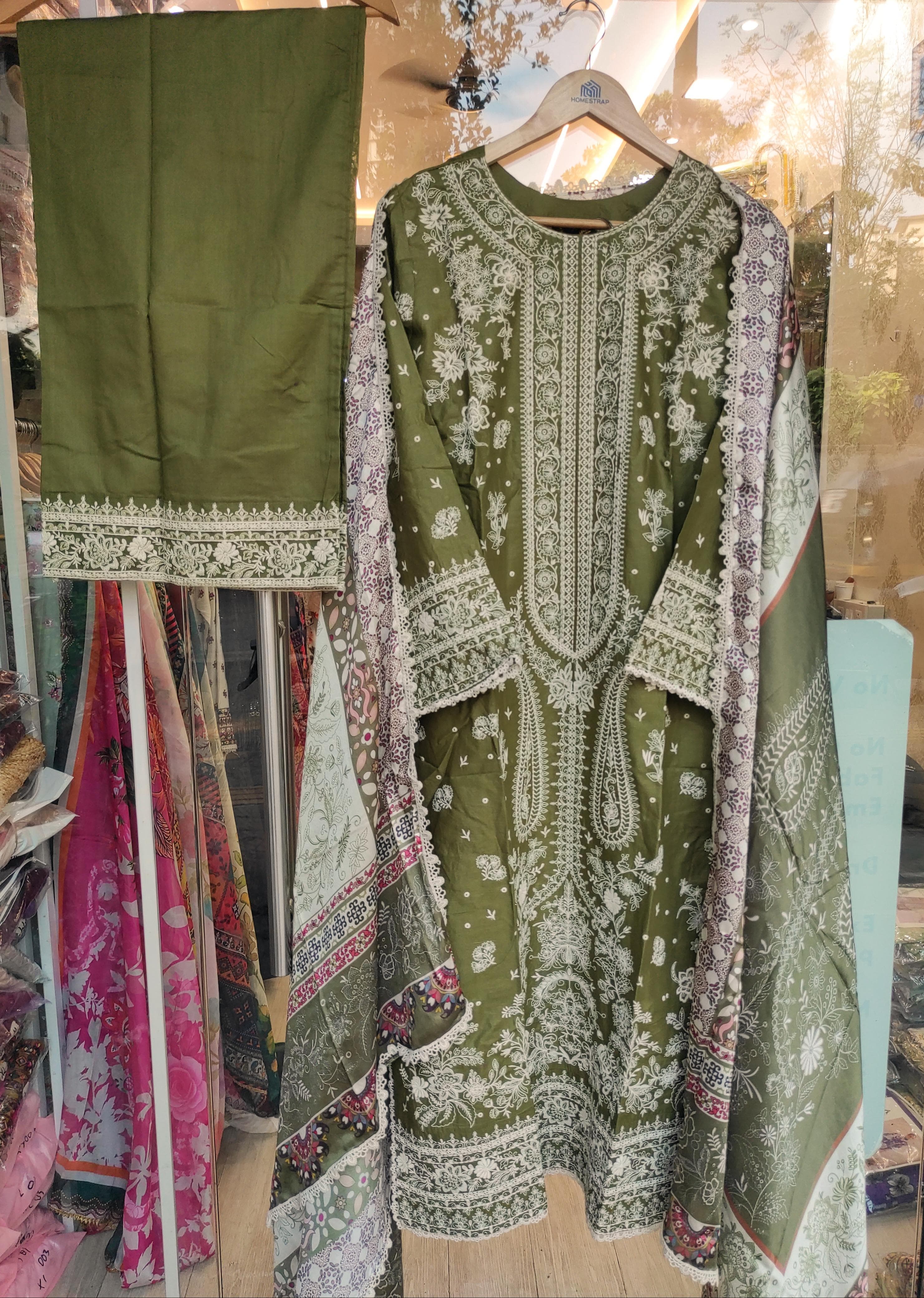 Ferisha Luxury Lawn | Olive Grove