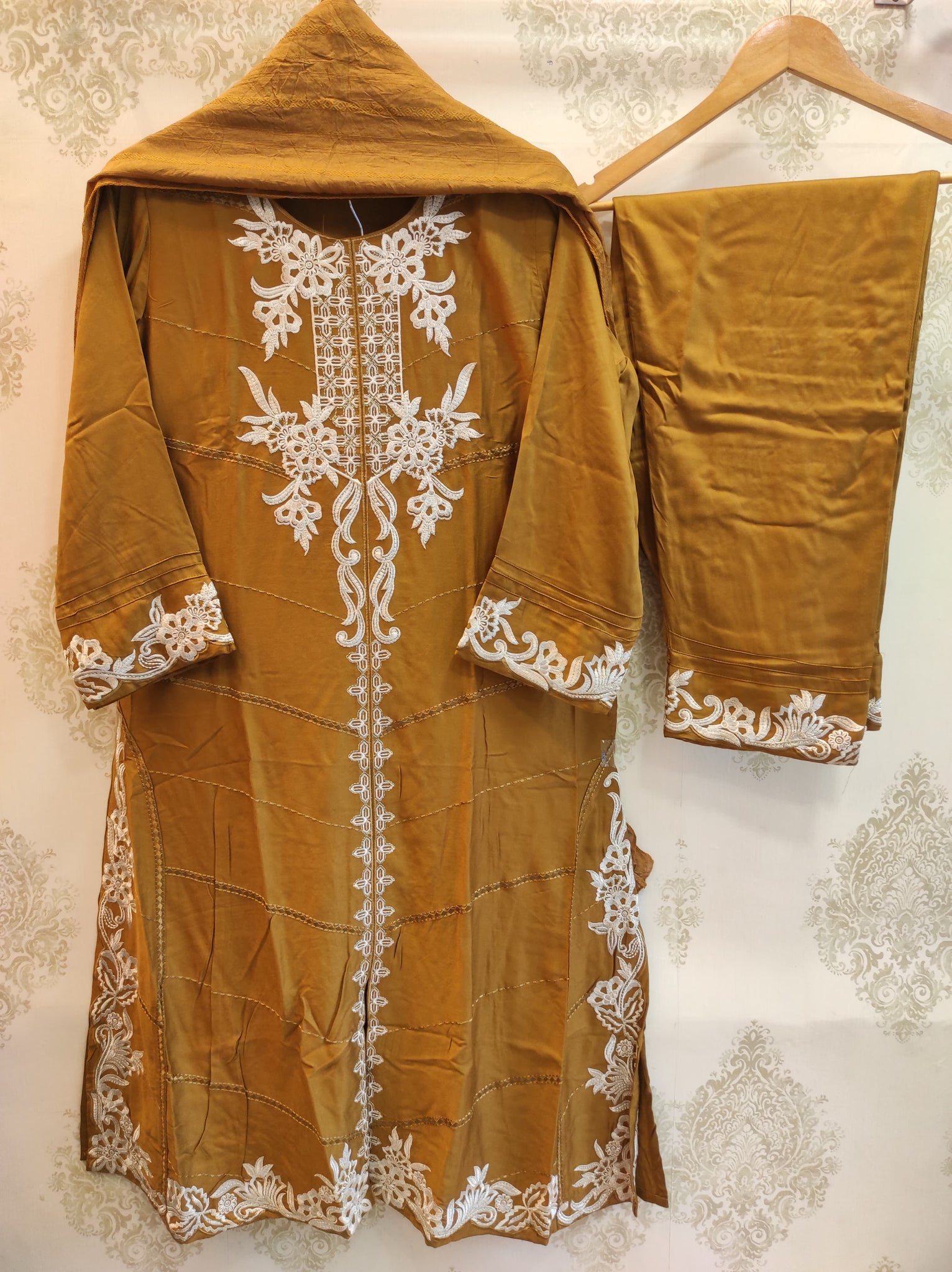 Mustard A-Line Rayon Set