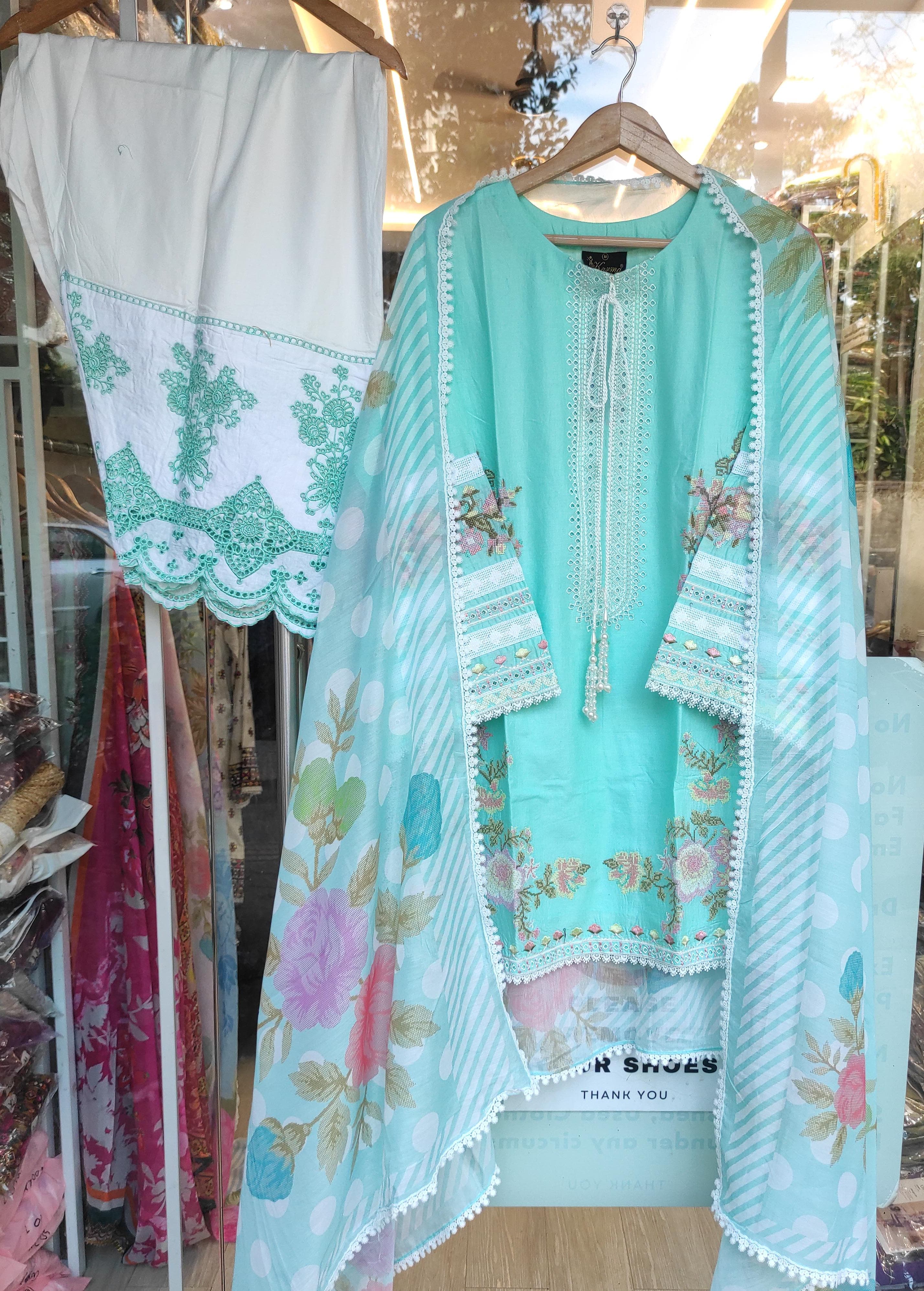 Ferisha Luxury Lawn | Aquamarine