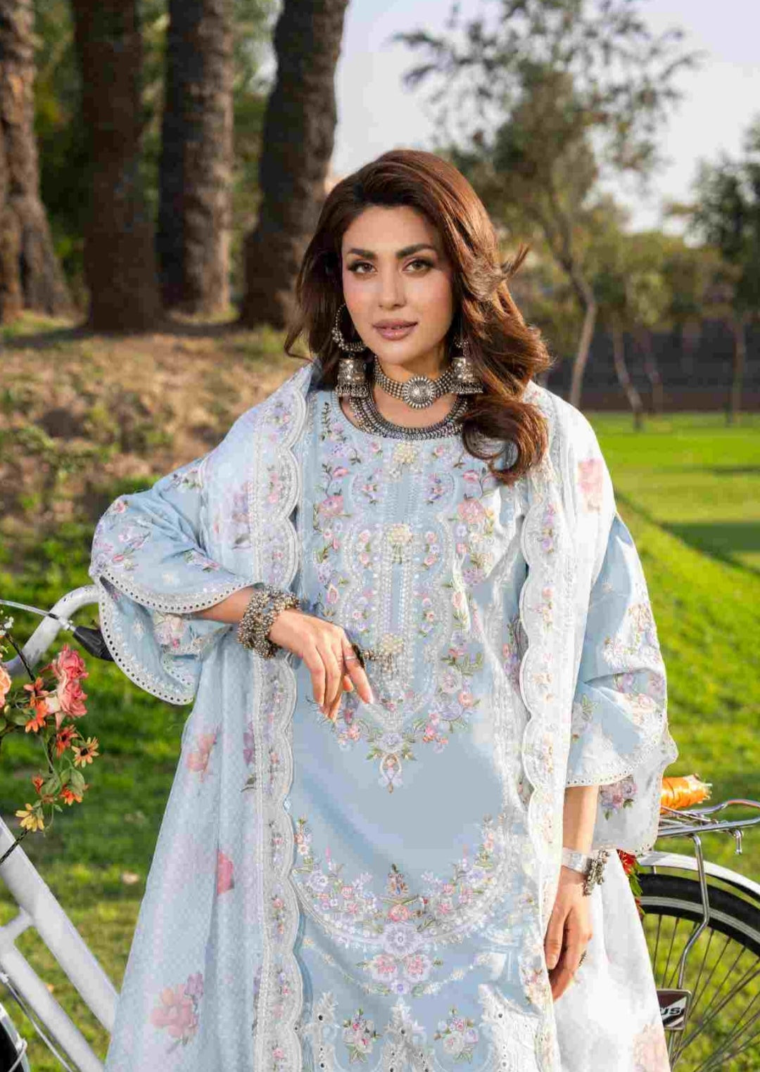Chaand Raat Luxury Lawn | Sky Lark