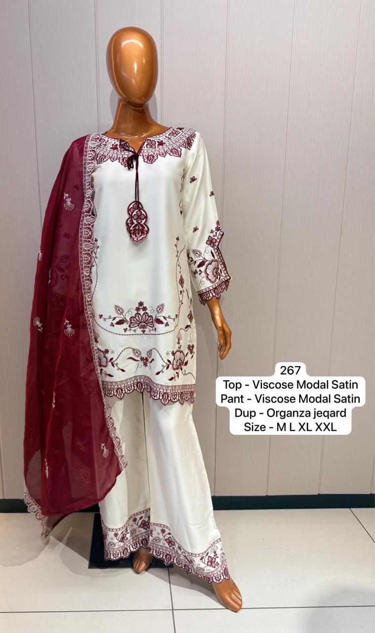 Viscose Modal Kurta Set | Off-white