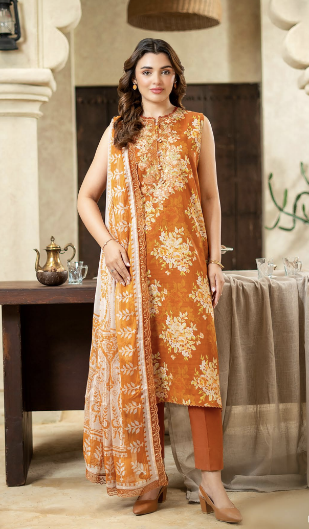 3 PC UN-STITCHED SHIRT TROUSER & DUPPATA | ART-11
