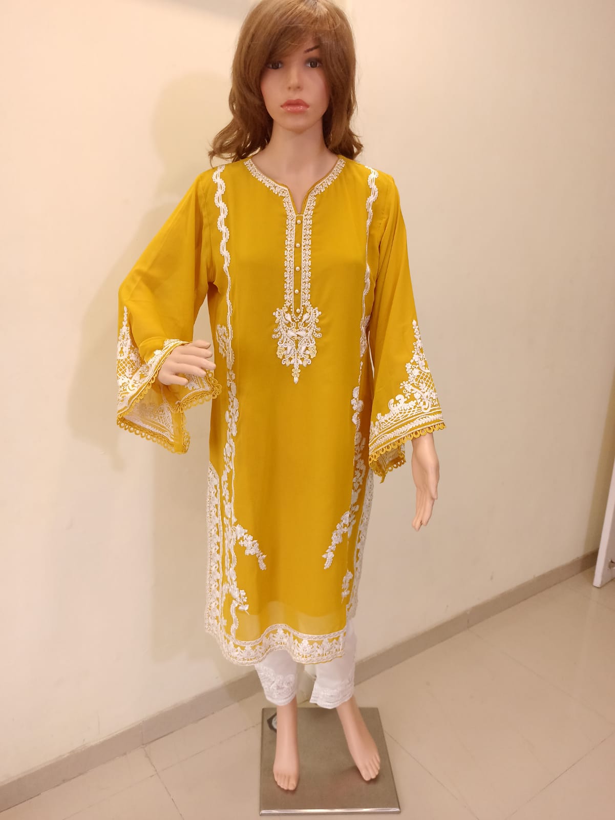 Yellow Georgette Tunic