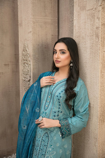 ZYLAH BY TAWAKKAL 3 Piece Un Stitched Suit - D-8525