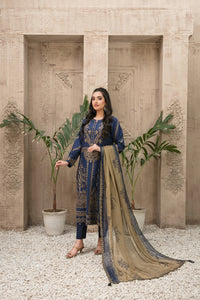 ZYLAH BY TAWAKKAL 3 Piece Un Stitched Suit - D-8523