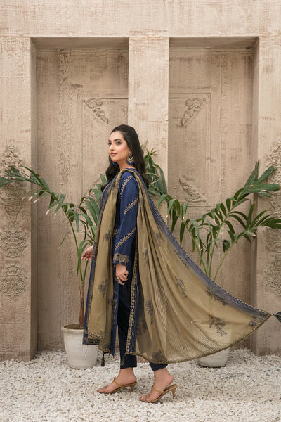 ZYLAH BY TAWAKKAL 3 Piece Un Stitched Suit - D-8523