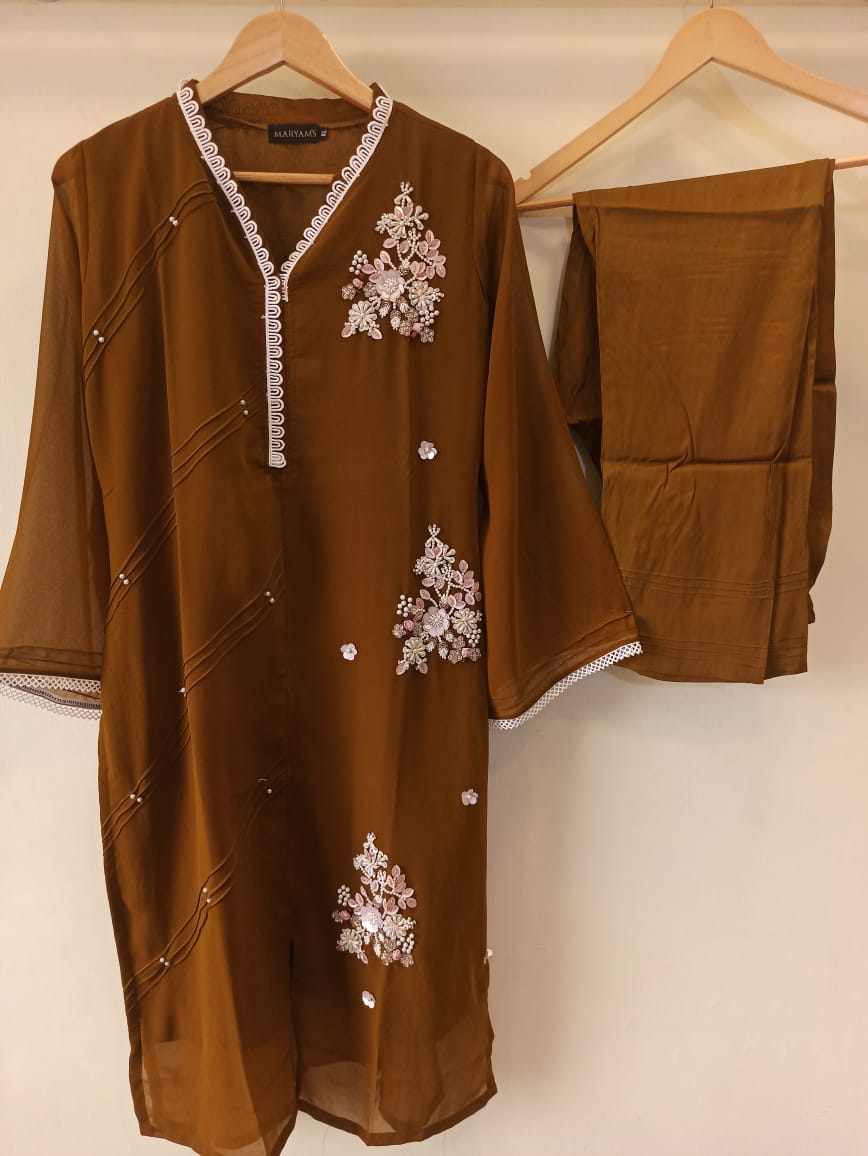 Mehendi Brown Tunic Set
