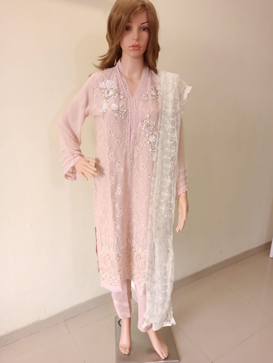 Light Pink Georgette Tunic