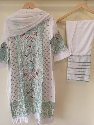 White Embroidered Suit