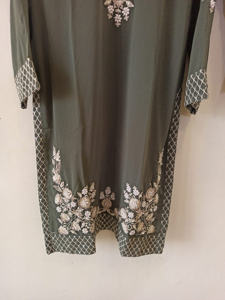 Mehendi Green Georgette Kurta Set