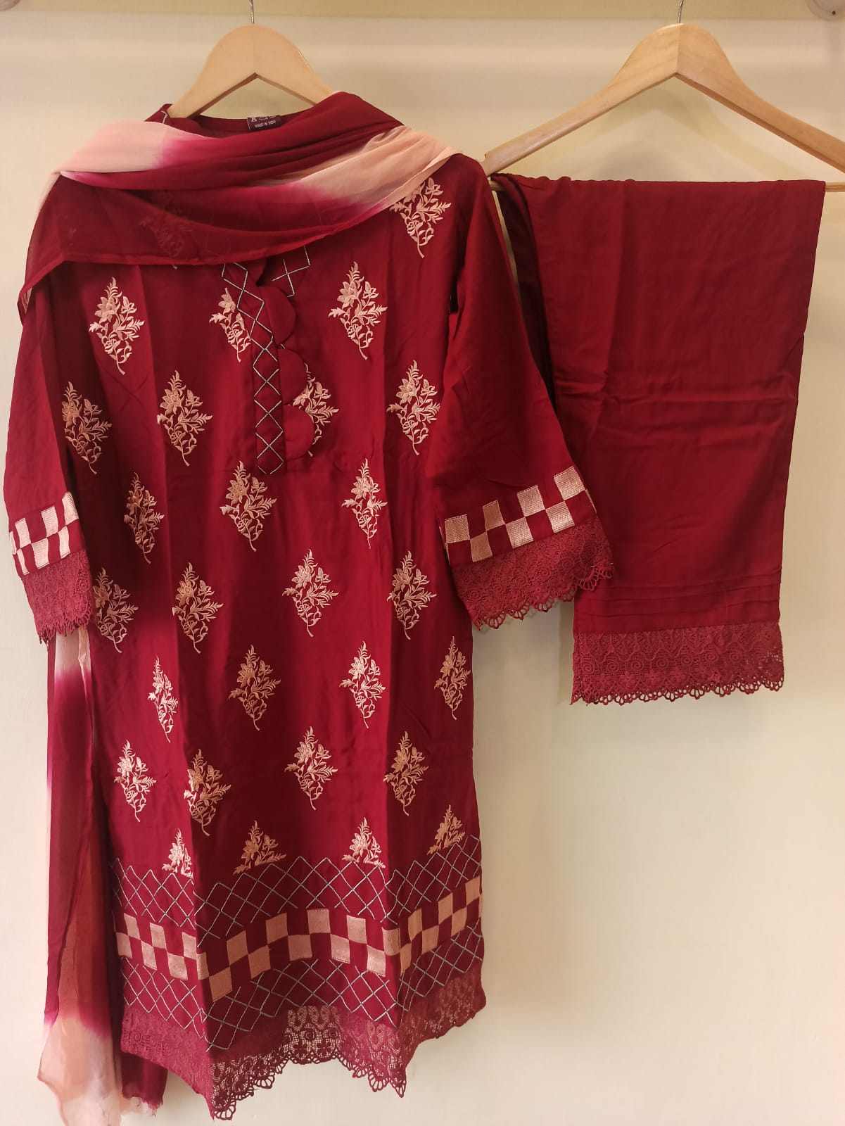 Red Kurta Set