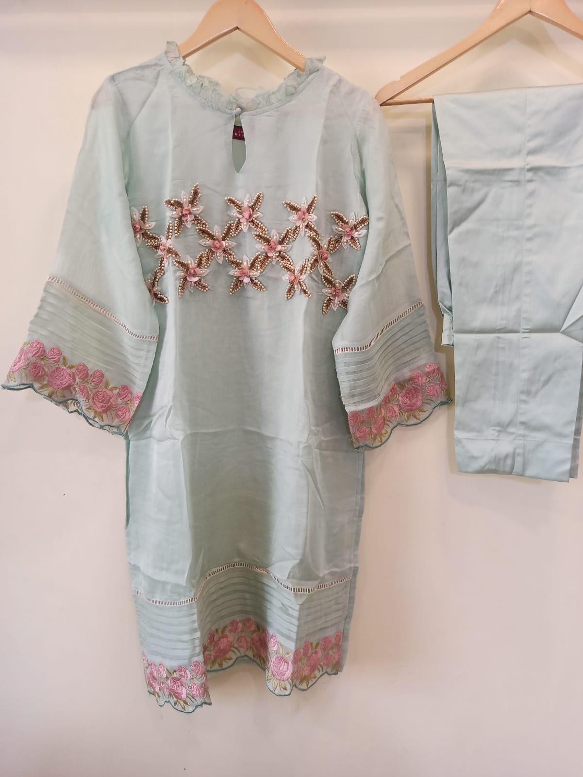 Sky Blue Organic Kurta set