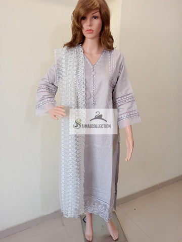 Purple Haze Kurta Set With Dupatta