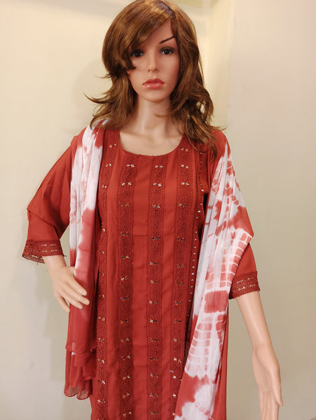 Rust Kurta Set