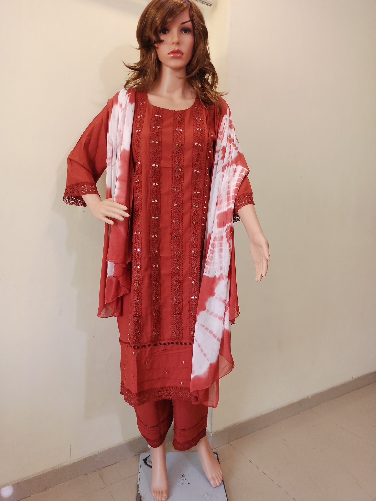 Rust Kurta Set